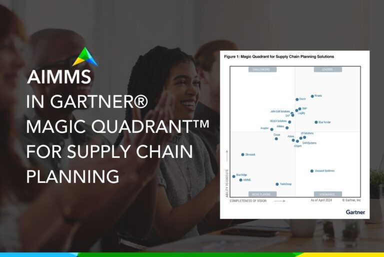 AIMMS in the Gartner® Magic Quadrant for Supply Chain Planning